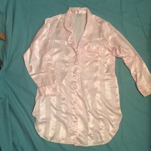 Soft Pink Satiny Night Shirt.